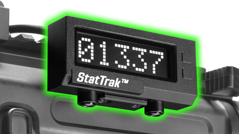 StatTrak on a replica rail, display 01337